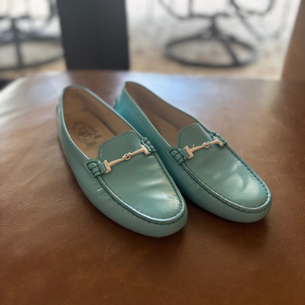 Tod’s Women’s Sz 41 Blue Leather Loafers